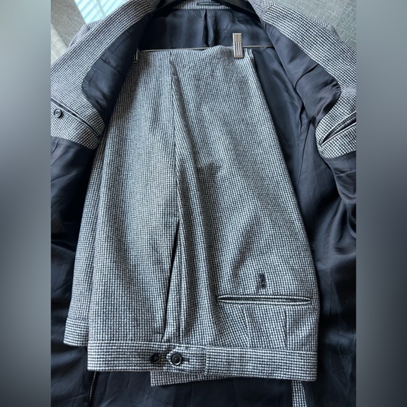 Reiss Denzil Peak Lapel Single Breasted Houndstooth Suit 40R/34 Inch Pants - Picture 6 of 8